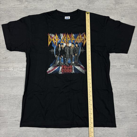 Sz L Men’s Def Leppard 2006 Rock Brigade Tour Concert T-shirt Black Clean grunge - Picture 3 of 6